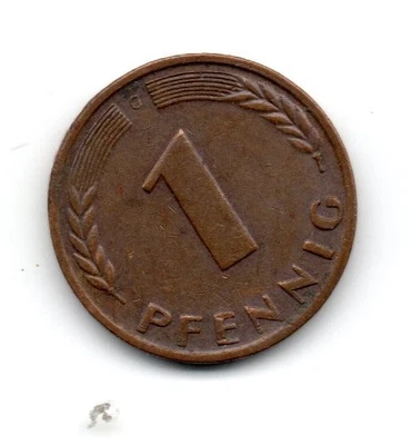 Germany 1950, Bundesrepublik Deutschland, 1 pfennig G - Image 1 of 2