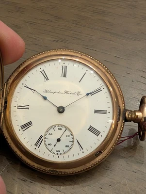 Antique 1903 Hampden Grade Champion H 16s 7j Hunting Lever Set Gold Pocket Watch - Image 1 of 4
