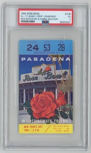 1964 Ticket Rose Bowl (Dick Butkus played) PSA 5 709988  - Picture 1 of 2