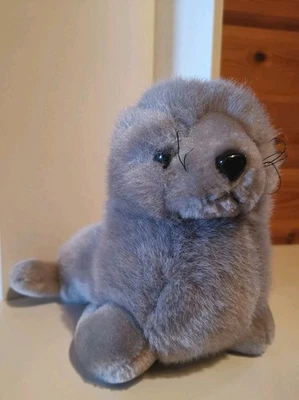 Robbe Seehund grau Plüschtier Stofftier Kuscheltier Höhe 18 cm ES Gerhardshofen  - Bild 1 von 2