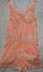BNWT Girls Old Navy Orange Tie Dye Shorts Romper-Size 6-7  - Picture 1 of 5