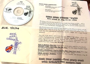 7/15/94 ROCK OVER LONDON: FREEDY JOHNSON EXCLUSIVE INTERVIEW & TUNE (6:30) - Picture 1 of 2