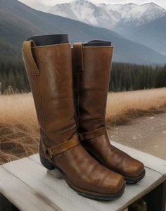De Colección 60 70s PEDWIN Cuero Ranchero Arnés Puntera Cuadrada Montar Botas Occidentales Hombres 11 - Imagen 1 de 13