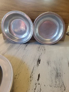 Juego De Colección De 2 Cuencos De Peltre Wilton RWP Vintage Sopa Cereal Cuencos 7" - Imagen 1 de 5