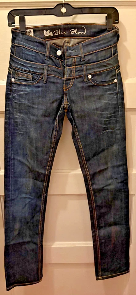 Pantalones de mezclilla clásicos Blue Bird Premium - lavado oscuro - para mujer - L: 26-32  Foto 1 de 4