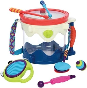 Battat Drumroll Please Musical Instruments Toy Drum Kit for Kids 18months+ - Picture 1 of 5