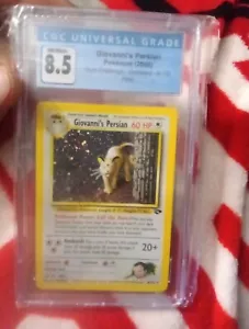 Pokemon TCG Giovanni's Persian 8/132 Holo Gym Challenge Unlimited CGC 8.5 NM-MT+ - Picture 1 of 2