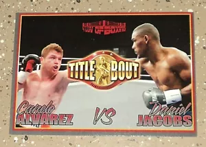 Canelo Alvarez vs Daniel Jacobs 2019 4LUVofBOXING Boxkarte Tale of Tape - Bild 1 von 2