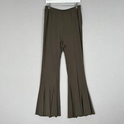 Pantalones Chalou Mujer 14 Verde Campana Parte Inferior Acampanada Jersey Tejido Cómodo Retro Foto 1 de 4