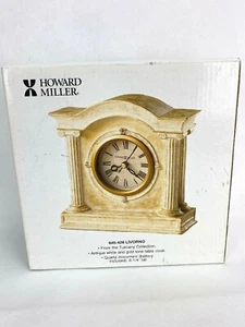 Howard Miller Table Clock Livorno Antique White And Gold New Free Shipping - Picture 1 of 12