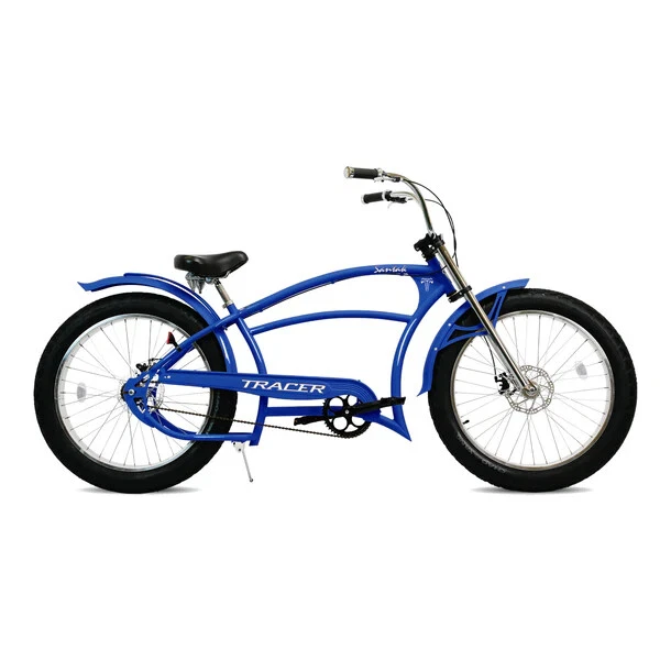 26"x4 Fat Tire Chopper Stretch Cruiser Bike F&R freno de disco triple árbol horquilla Foto 1 de 1