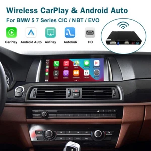NEW Wireless CarPlay Retrofit Kits Andriod Auto For BMW 5 7 Series CIC NBT EVO - Picture 1 of 9