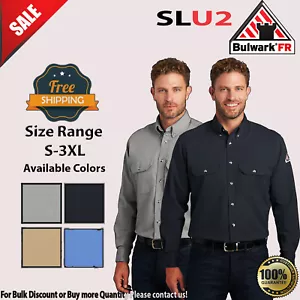 Bulwark Mens Long Sleeve EXCEL FR ComforTouch Dress Uniform Shirt SLU2 - Picture 1 of 5