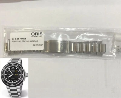 Original Oris Ø49mm 7748 Titanio Pulsera Correa Banda ProDiver GMT 07 8 26 74 Foto 1 de 3