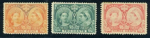 1897 Canada Stamp:The 60th Anniv of Coronation of Victoria, SC#51-3; MLH,CV=$100 - Picture 1 of 5