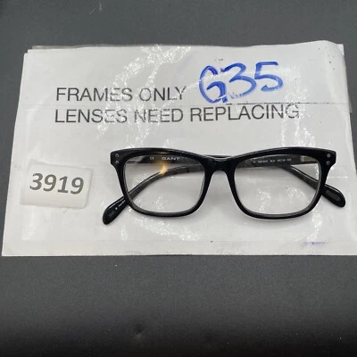 GANT G VINCENT BLK BLACK EYEGLASSES GLASSES PLASTIC FRAME 50-16-145mm - Image 1 of 4