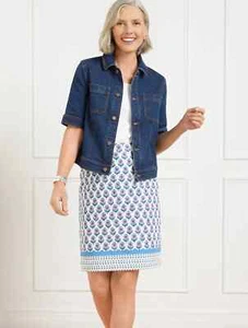 Kurzarm-Jeansjacke - Erica Wash bei Talbots, neu mit Etikett 109 $, alle Größen - Bild 1 von 2
