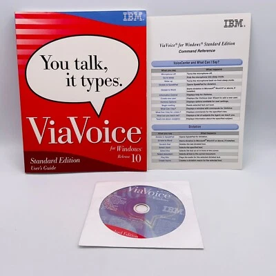 IBM ViaVoice for Windows Release 10 Standard Edition CD Software Manual 2002 - Image 1 of 4
