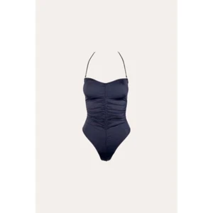 ANIYE BY Bikini Costume Intero Nero Drappeggiato Donna Mare Spiaggia - Foto 1 di 9