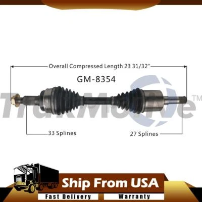 Conjunto de juntas CV delanteras izquierdas para Cadillac XTS 2013 2014 2015 2016 2017 3,6 L tracción delantera Foto 1 de 2