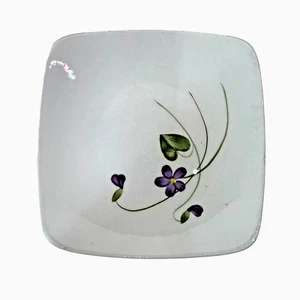 50er MCM Orchard Ware California quadratischer Beilagenteller lila violett Blumen *lesen - Bild 1 von 9