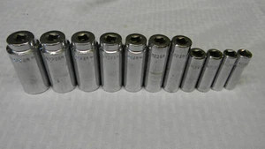 MAC TOOLS 3/8" DRIVE 11PC SAE 6PT DEEP SOCKET SET 3/8" - 1" #XD126R-XD326R - Picture 1 of 4