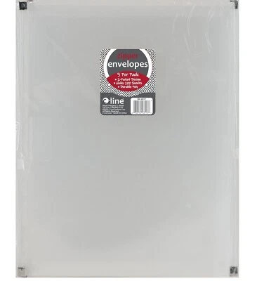 C-Line 48117 Zip 'N Go 10" x 13" Reusable Envelope w/ Pocket - Clear (3/PK) New - Image 1 of 4