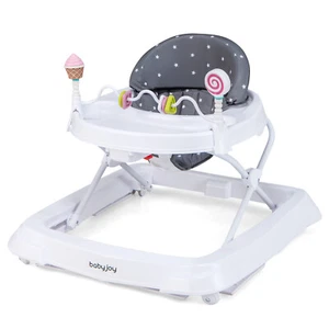 Baby Foldable Activity Walker w/ Adjustable Height& Detachable Seat Cushion - Picture 1 of 8