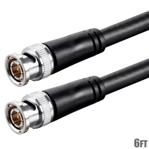 6FT BNC Male to Male UHD SDI RG12 Digital Video Coax Coaxial Cable 75 Ohm 12G