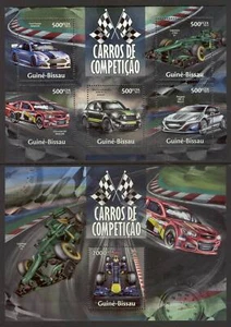 STA924 Guinea-Bissau 2013 MNH 2 Sheets High CV Sports Auto Racing Cars - Picture 1 of 1