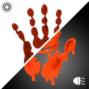 Almohadilla de depósito 3D gel motocicleta pegatina - Reflex huella de mano protección de pintura: reflex naranja - Imagen 1 de 8