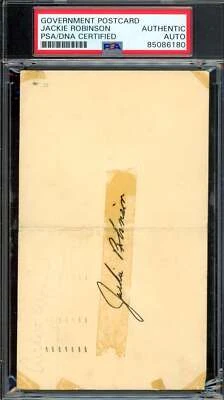 Jackie Robinson PSA ADN Firmado 1952 Gobierno Postal Autógrafo GPC Foto 1 de 2