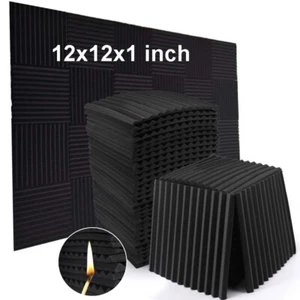24 Pack Acoustic Panels Soundproof Studio Foam for Walls Sound Absorbing Panels - Picture 1 of 22