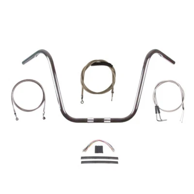 Kit de manillar colgante Ape 2006-2011 1" cromado 14" Harley-Davidson Dyna Foto 1 de 2