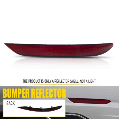 Reflector de parachoques trasero lente roja para Volkswagen Jetta 2019-2021 lado derecho del pasajero Foto 1 de 4