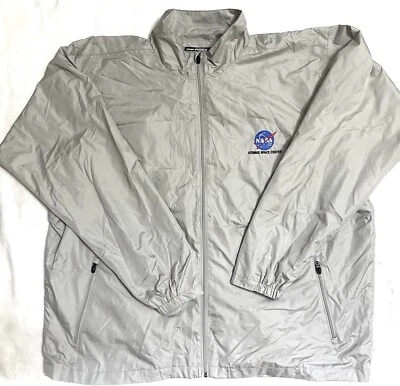 Page & Tuttle NASA Long Sleeve Windbreaker Mens Gray Casual Athletic Size XXL - Image 1 of 4