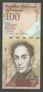 Venezuela 100 Bolivares 20.3.2007; UNC; P-93; Birds; First date of issue;Serie A - Picture 1 of 2