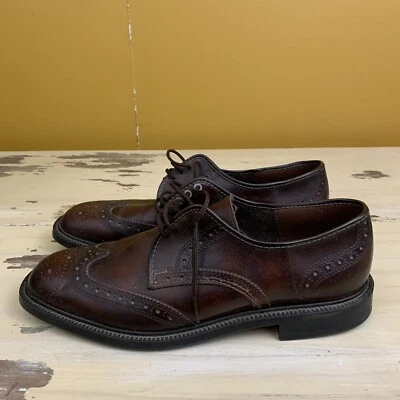 STAFFORD JB - Zapatos de vestir de cuero marrón de colección con punta de ala, se adapta a hombres 11 - ¡DEBES VERLOS! Foto 1 de 4