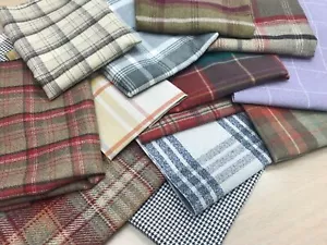 tartans plaid check REMNANTS fabric craft various colours and textures 1kg mixed - Picture 1 of 3