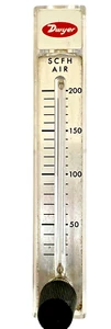 Dwyer, RMB-54-SSV Flow Meter, 20-200 SCFH, used (S) - Picture 1 of 10