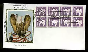 U.S, Complete Booklet Pane FDC #1818a Colorano "Silk" Cachet San Francisco, CA - Picture 1 of 1