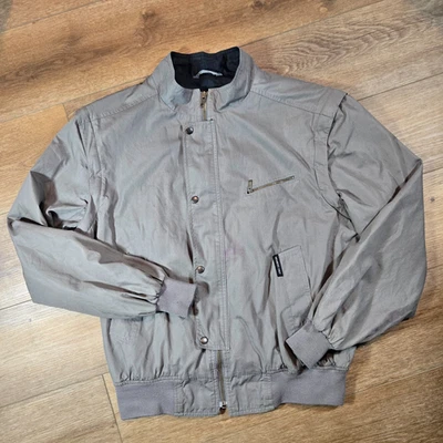 Chaqueta retro vintage años 80 solo miembros para hombre 44 gris Europa artesanía arco iris etiqueta Foto 1 de 4