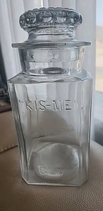Antikes KIS-ME GUM CO Apothekerglas 11" geprägtes Glas Louisville KY - Bild 1 von 8