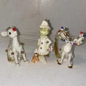 3- LENOX ORNAMENTE Rudolph - Grinch und Elch. - Bild 1 von 5