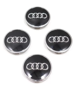 4 tapacubos originales Audi tapacubos negro brillo tapacubos 8W0601170A-AX1 - Imagen 1 de 4