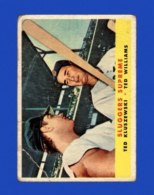 1958 Topps Set-Break #321 Sluggers Supreme baja calidad (arruga) *GMCARDS* Foto 1 de 2