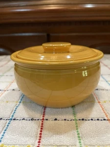 Fiesta Kitchen Kraft Individual Covered Casserole Yellow Vintage Gorgeous - Picture 1 of 19