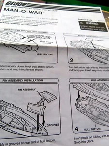 COBRA Man-o-War Submarine Vehicle 2000 GI Joe Instructions - Picture 1 of 2
