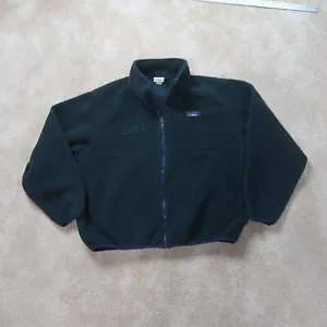 LL Bean Full Zip Fleece Sweatshirt Womens XL Long Sleeve Black - Picture 1 of 10