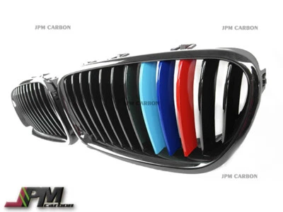 Rejilla delantera M tricolor negra brillante para BMW F10 serie 5 2011-2016 sedán/carro Foto 1 de 3